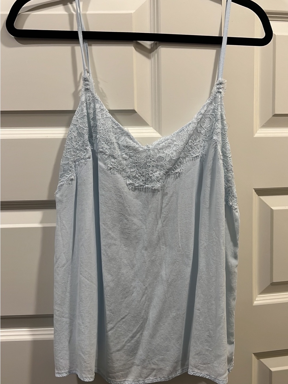 Abercrombie & Fitch Light Blue Lace-Trim tank